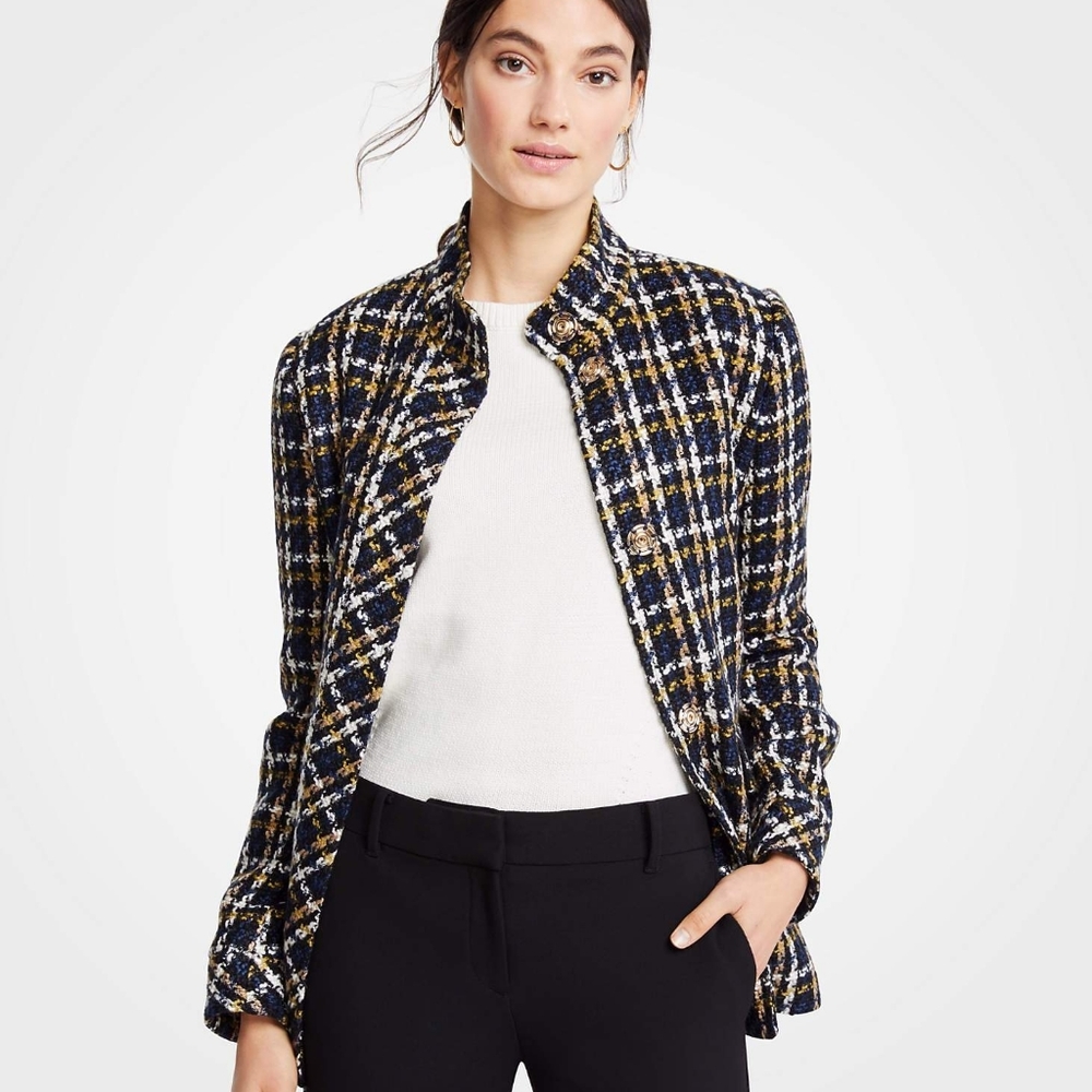 Ann Taylor Plaid Jacket